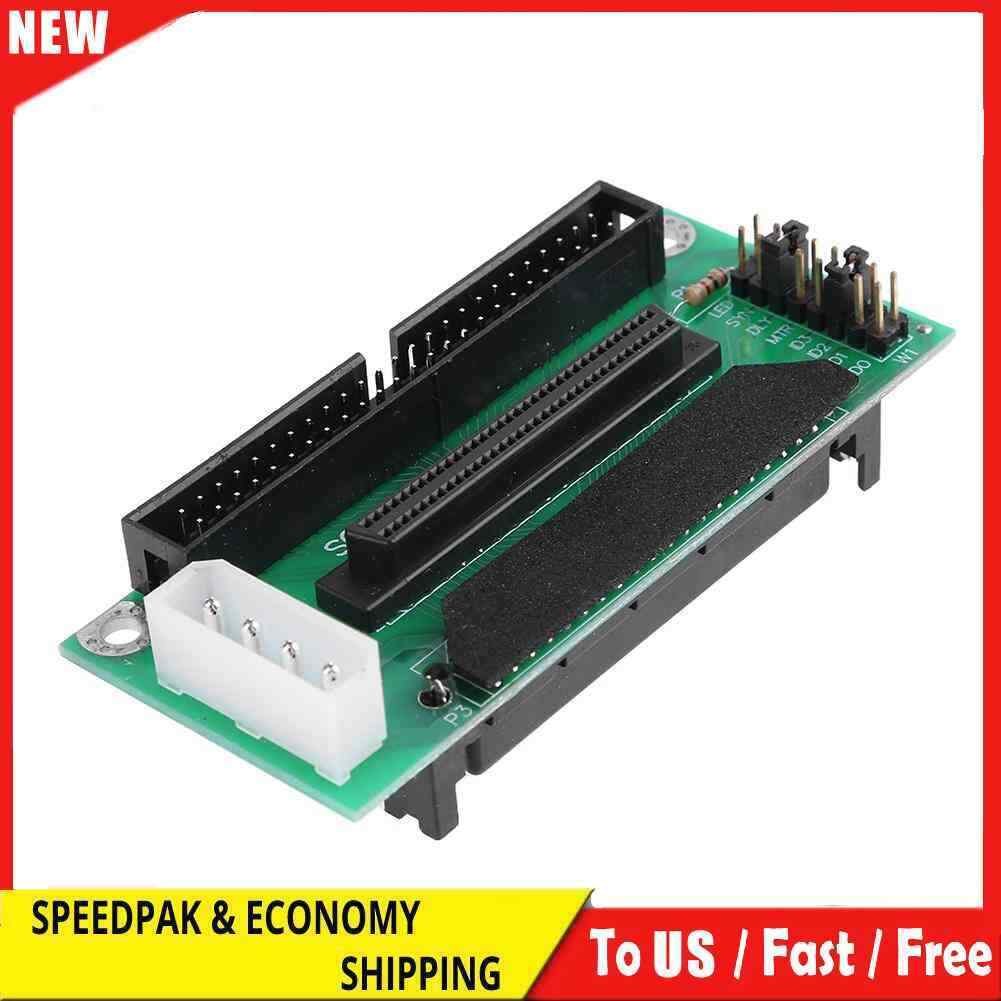 SCSI SCA 80Pin to 68Pin to 50Pin IDE Hard Disk Adapter Converter Card Board
