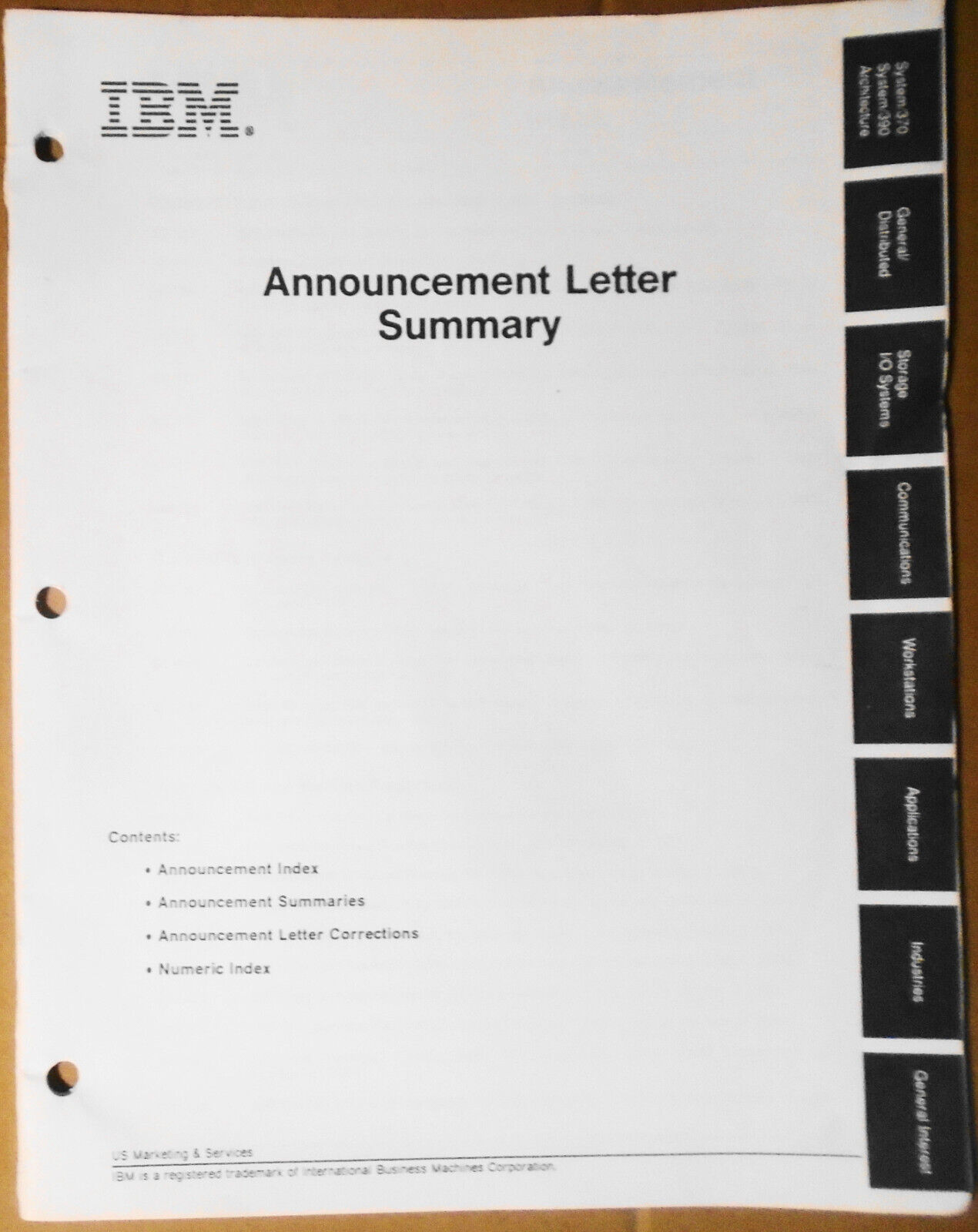 IBM Announcement Letter Summary, 10/23/1990 : System/370, Cooperative Processing