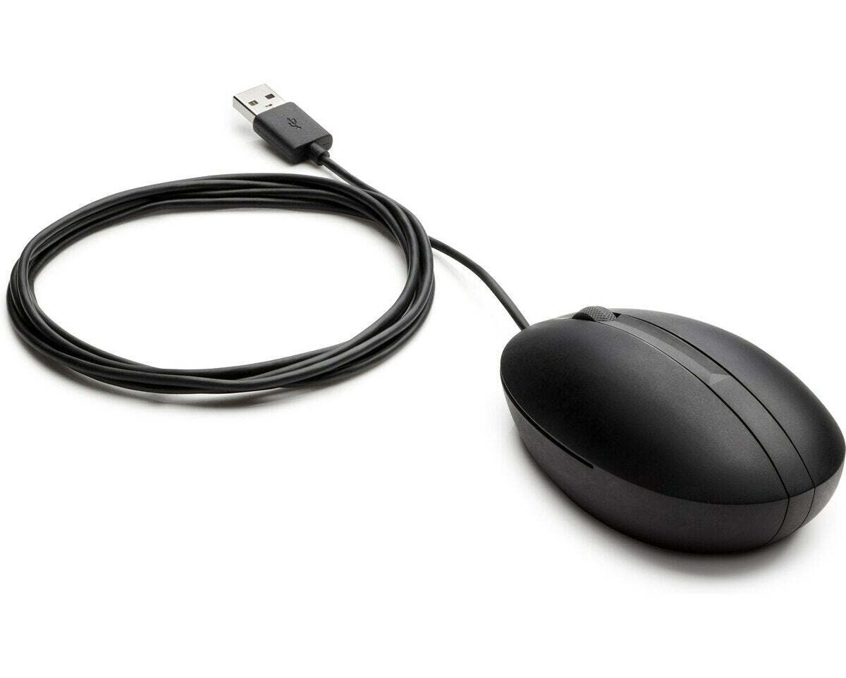 HP Wired Desktop 320M Optical Mouse USB 3 Buttons Scroll Wheel Black-9VA80UT#ABA