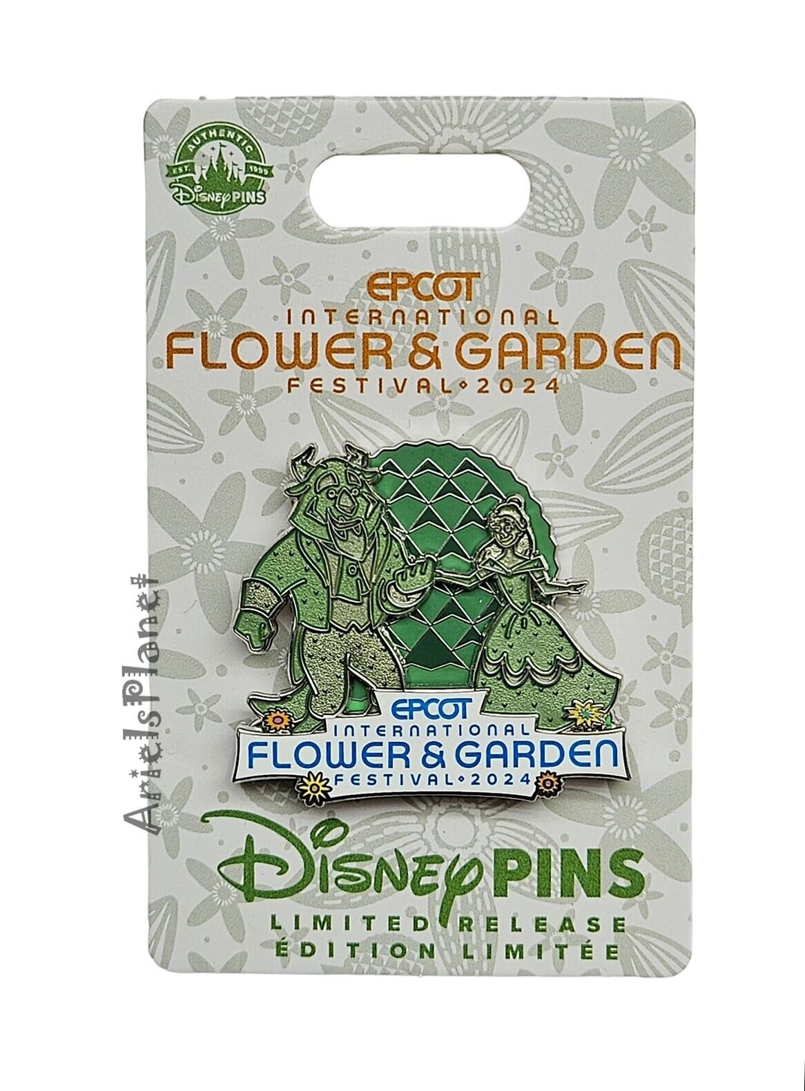 2024 Disney Flower & Garden Festival The Beauty & The Beast Topiary Limited Pin