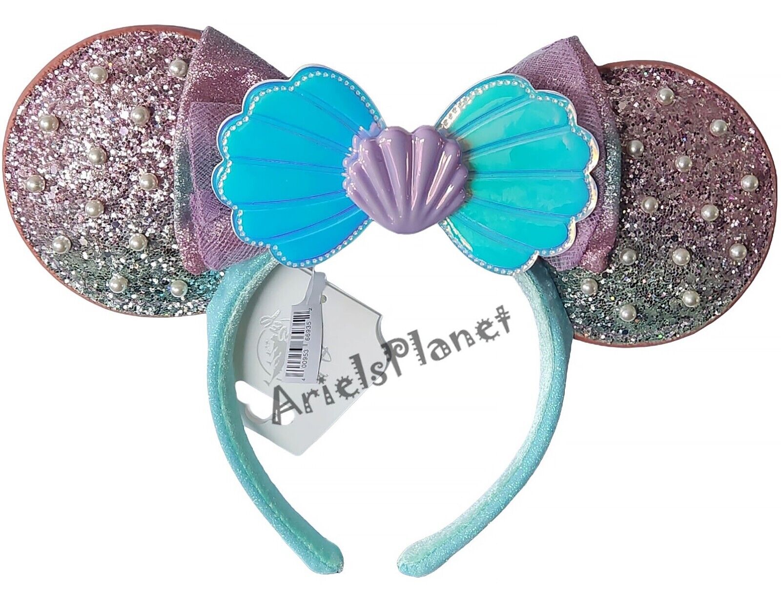 2023 Disney Parks Ariel Little Mermaid Seashell Pearl Minnie Ears Headband New
