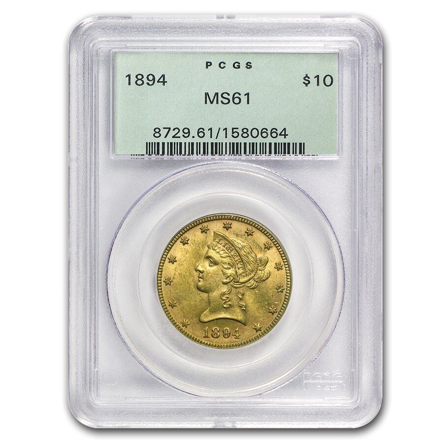 $10 Liberty Gold Eagle Coin - Random Year - MS-61 PCGS - SKU #22152