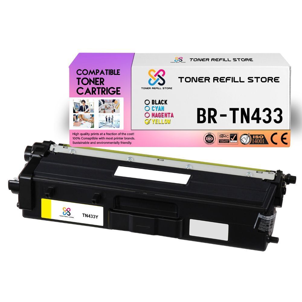 TRS TN433 Yellow Compatible for Brother HLL8260CDW L8360CDW Toner Cartridge
