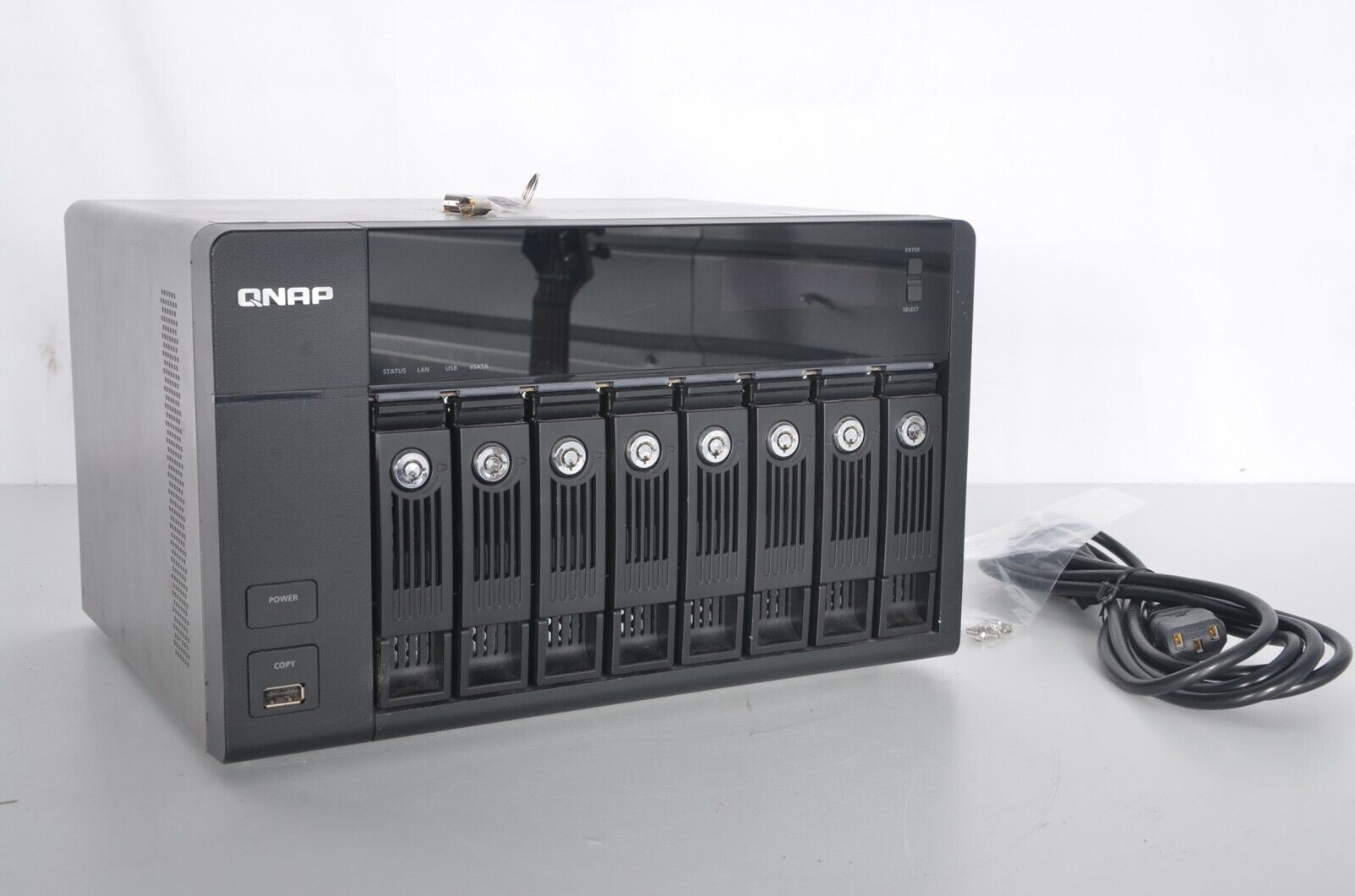 QNAP TS-859 Pro Network Attached Storage NAS 8 Bay No HDD Included Nice Shape