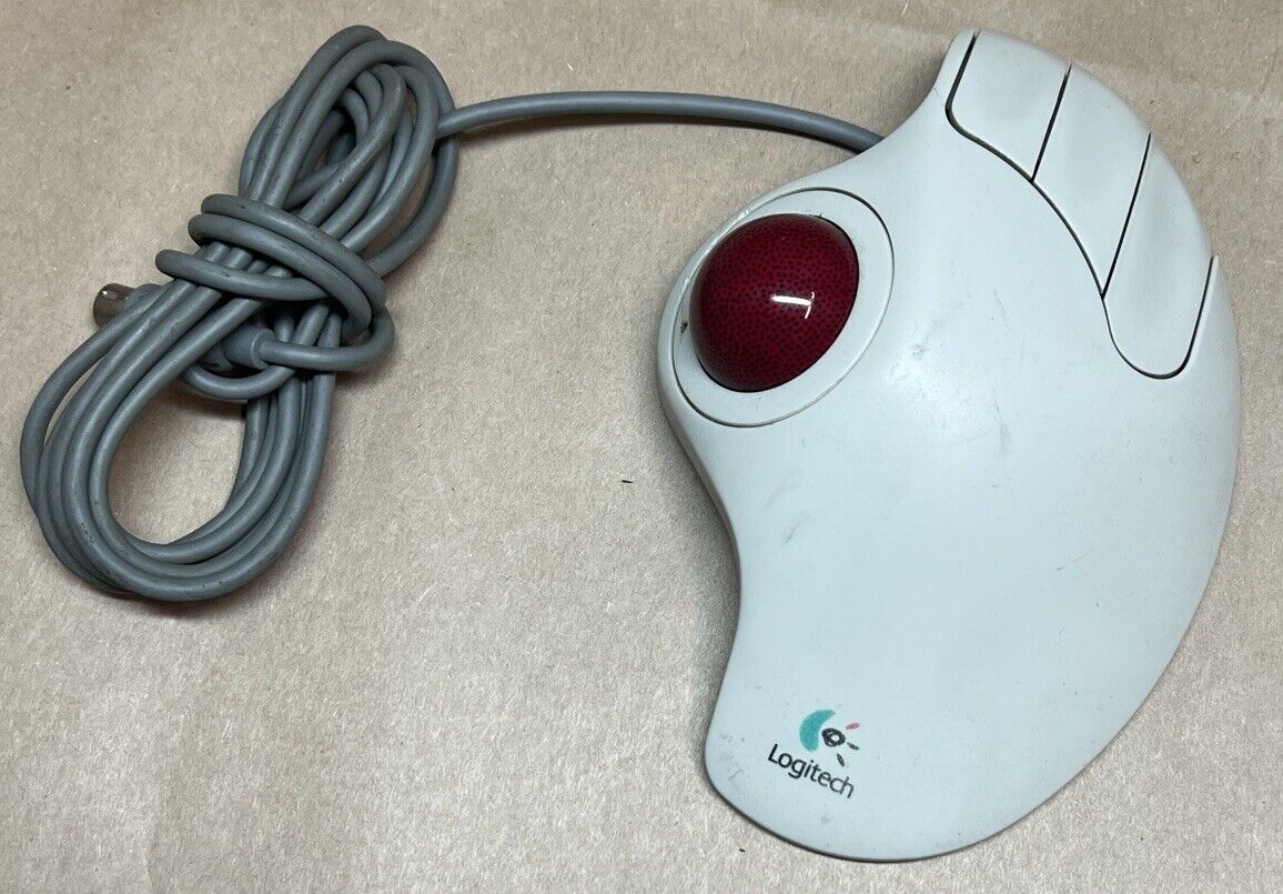 Logitech Trackball TrackMan Marble Mouse T-CH11 Vintage