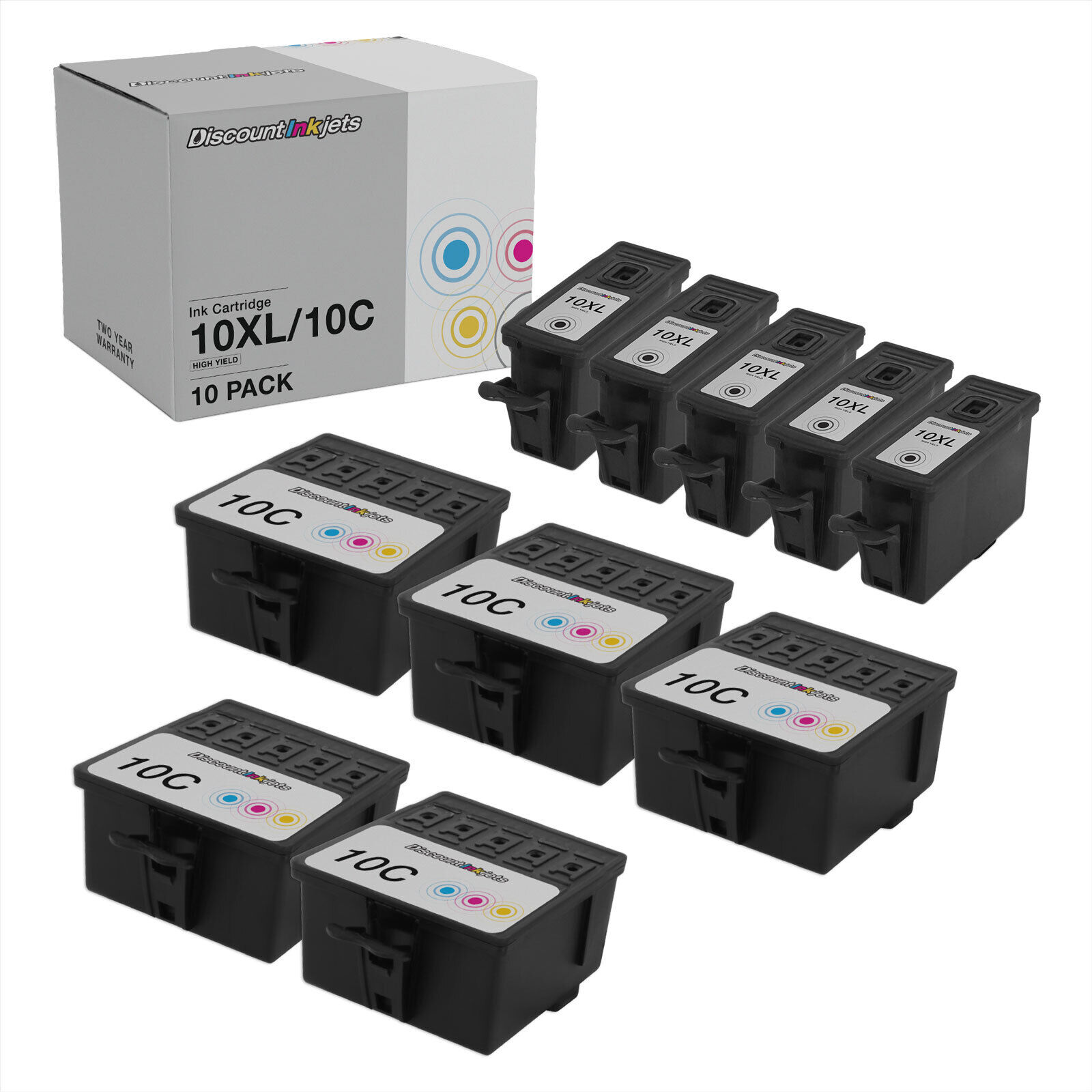 10 #10xl 10xl BLACK & Color Printer Ink Cartridge for Kodak ESP 9 3250 5210 5250