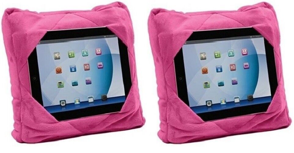 2 Pack- GoGo Multifunctional Pillow Pink Ipad Tablet Holder Travel