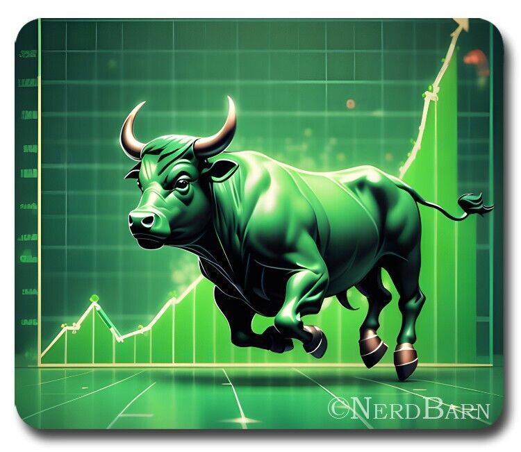 Day Trading Stocks Bull Market ~ Mousepad / PC Mouse Pad ~ Wall Street Trader