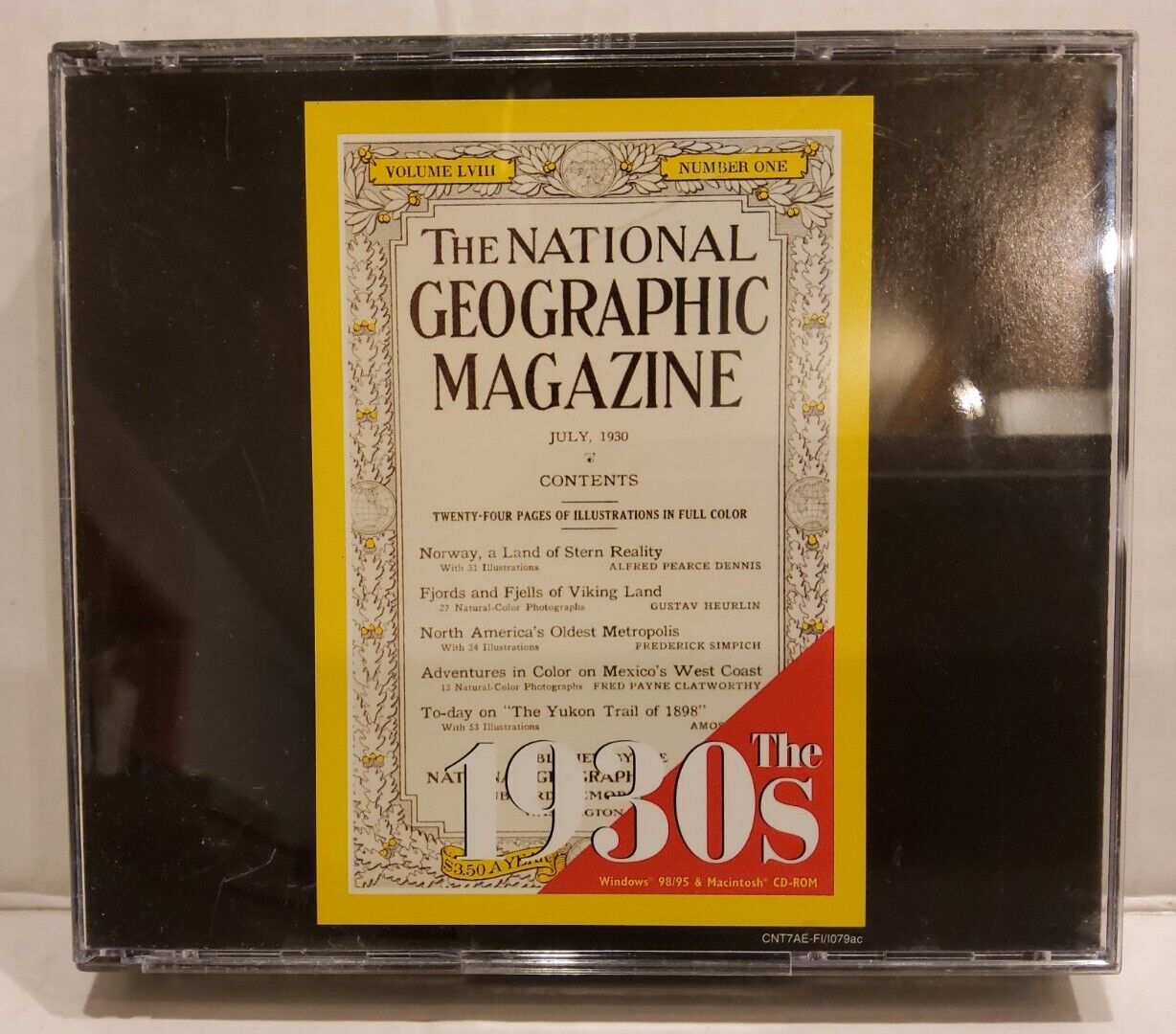 National Geographic Interactive CD-ROM, The 1930s, Broderbund, Pre-owned