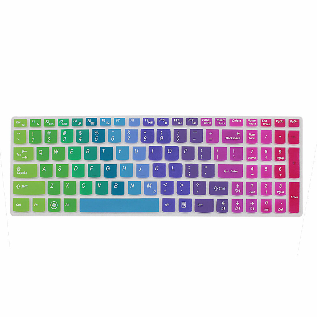 Laptop Rainbow 7 Color Silicone Keyboard Skin Cover Film for IdeaPad Z560