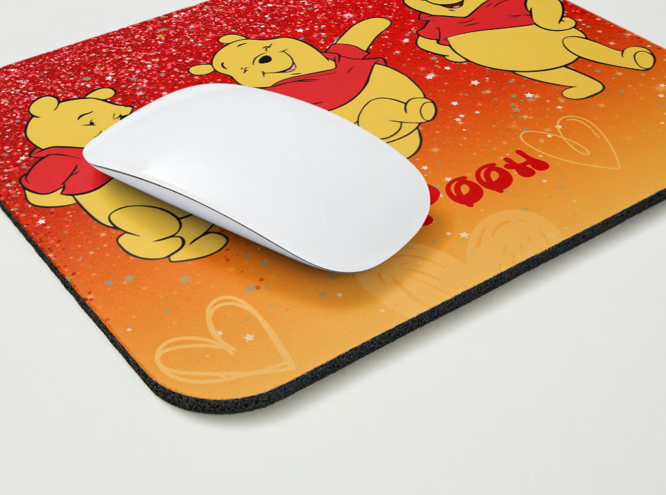 Winnie the Pooh Inspired Mouse Pad | Pooh Mouse Pad | Kid\'s Mouse Pad