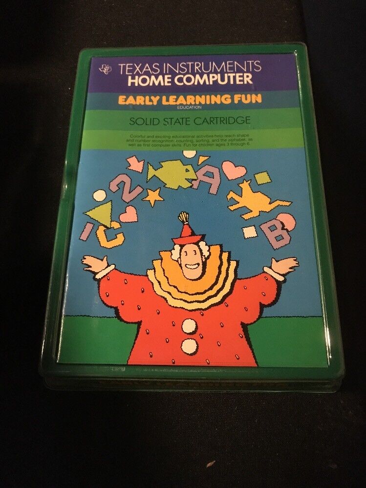 NOS NEW TI-99/4A Early Learning Fun From Original Case Cartridge PHM 3002