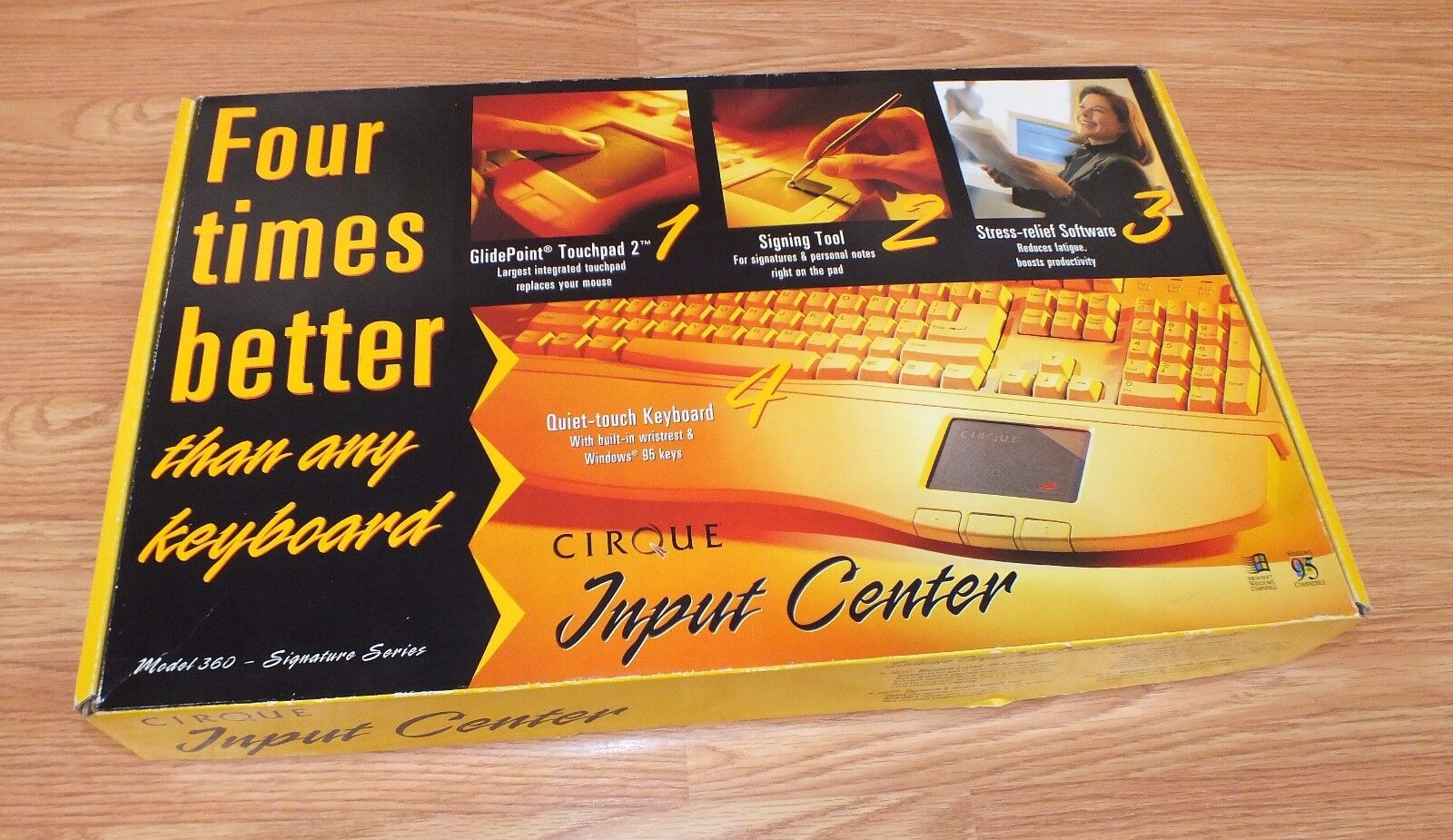 Vintage Cirque Input Center CIC360 Glidepoint Keyboard with Signing Tool *READ* 