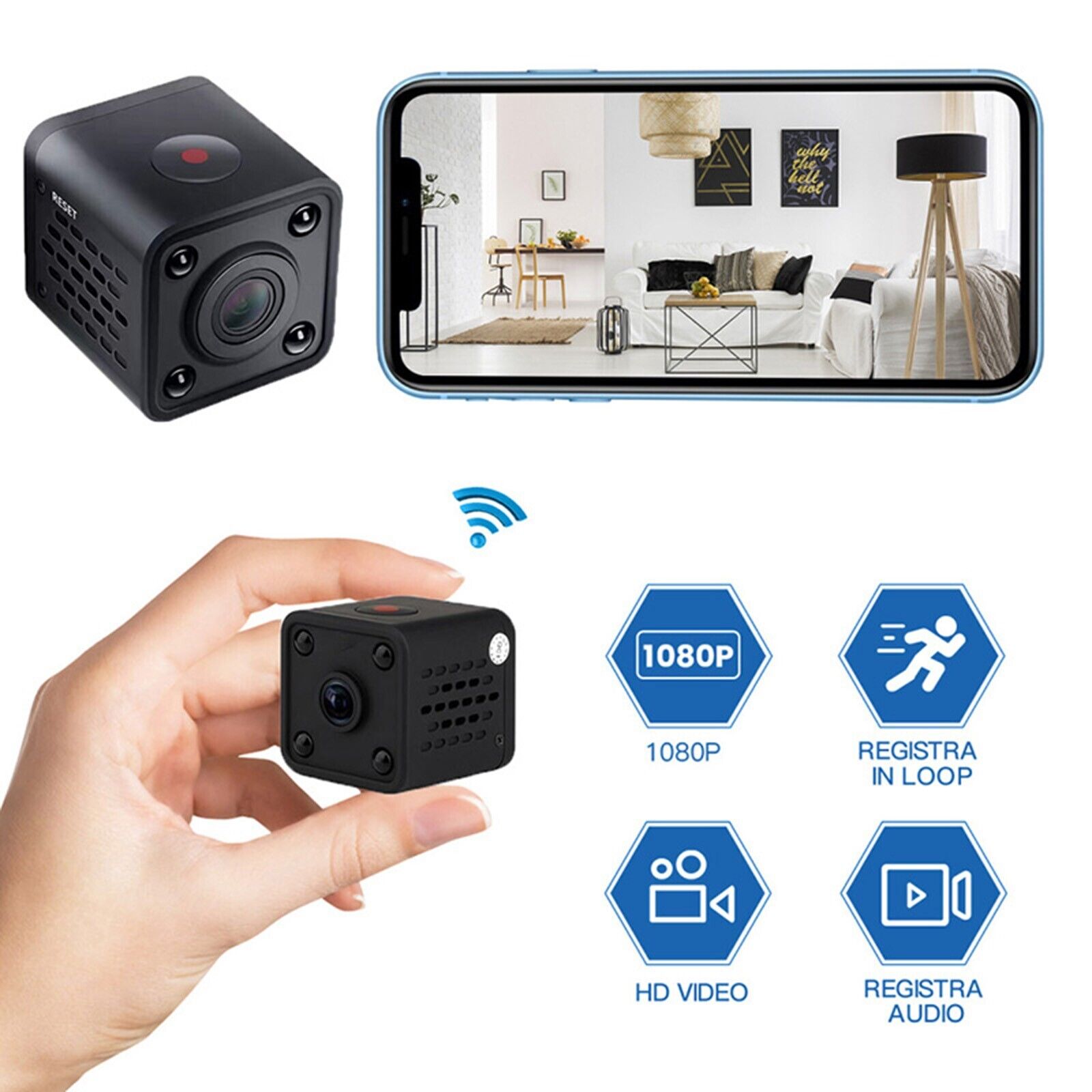 Mini Hidden Camera HD 1080P Motion Detection Small Video Camera Cam Link 60fps