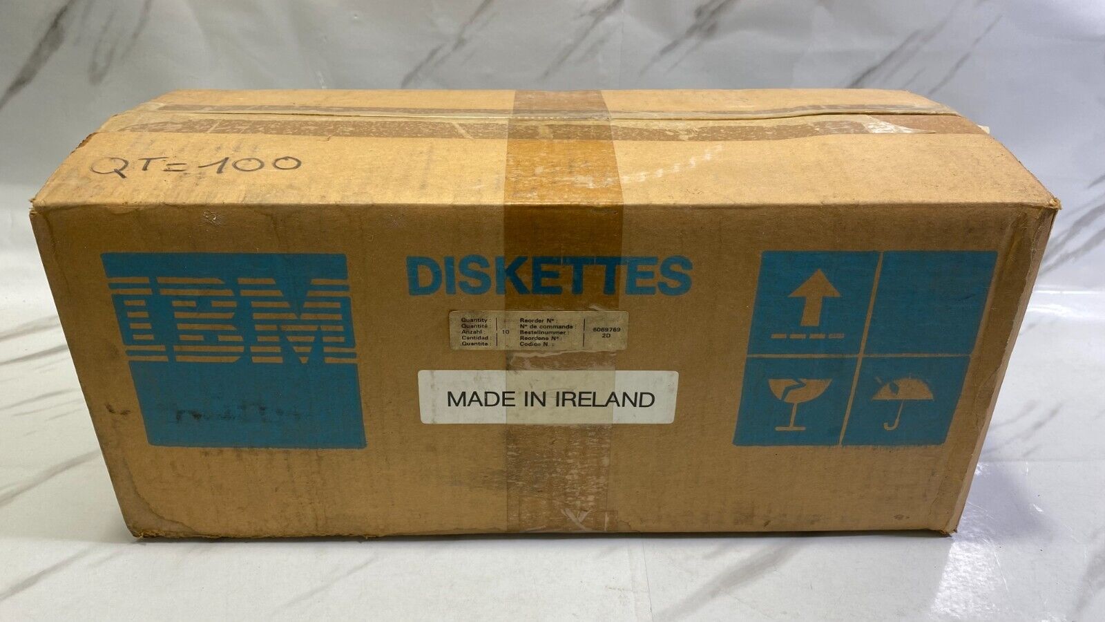 Vintage IBM 5.25 2D Floppy Diskette New with Box 10 Diskette × 10 pieces Lot