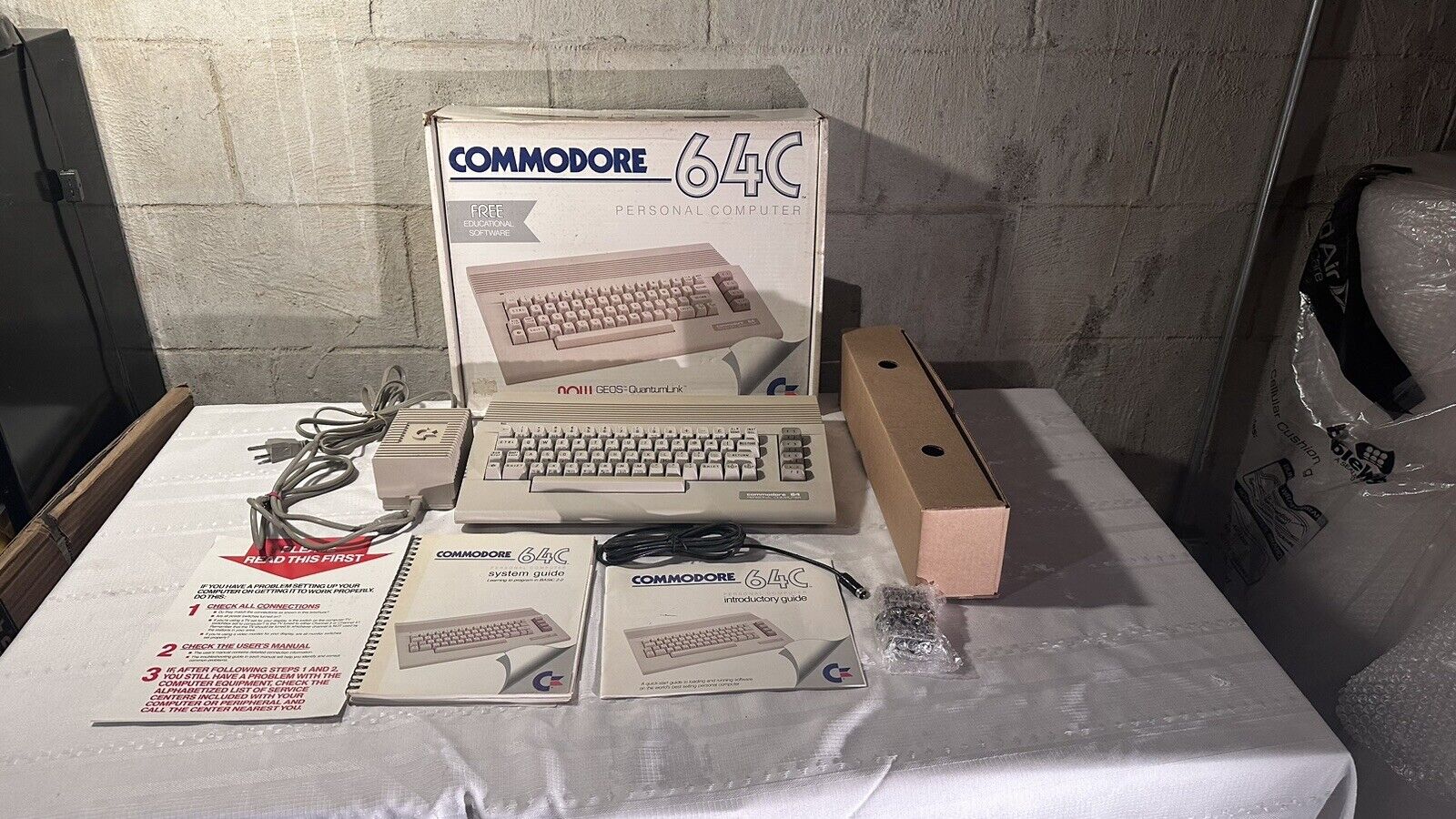 BOXED Retro Restored Commodore 64c Computer System Tested 1980s C64c Complete