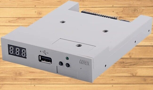 GoteK Plug and Play 3.5 Inch 1.44MB USB SSD Floppy Drive Emulator Gray