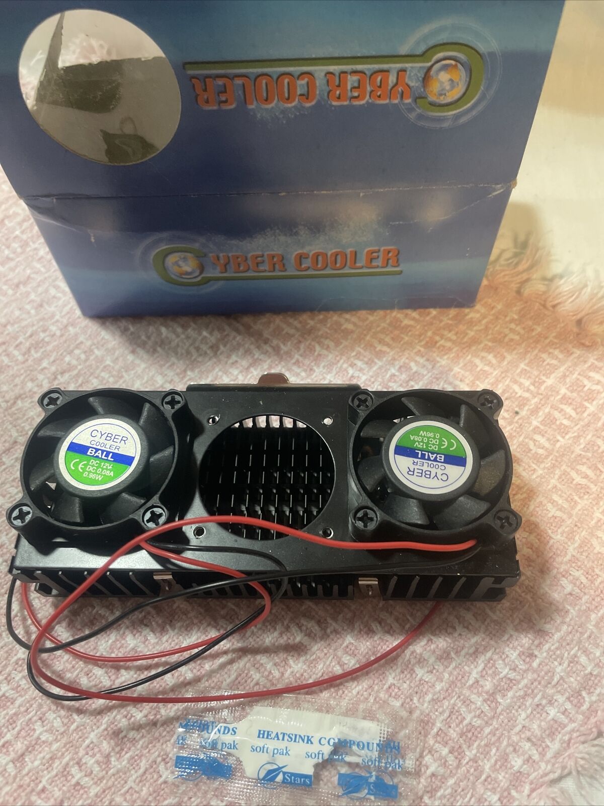 Dual cooling fan for computer- cyber cooler ball -estate find 