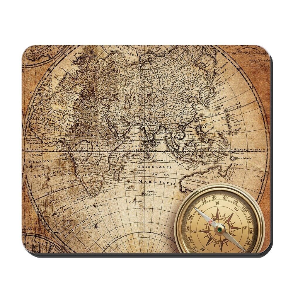 CafePress Vintage Map Non-slip Rubber Mousepad, Gaming Mouse Pad (1802693829)