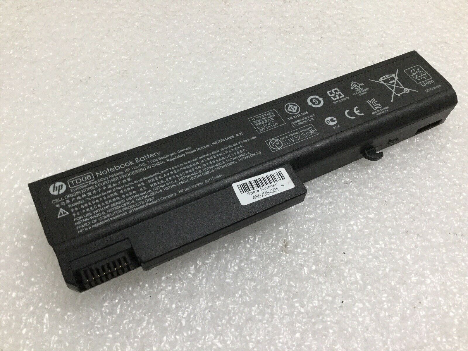Genuine HP Battery TD06 for HP EliteBook 8440P 8440W 6930p 6530b 6535b 6730b