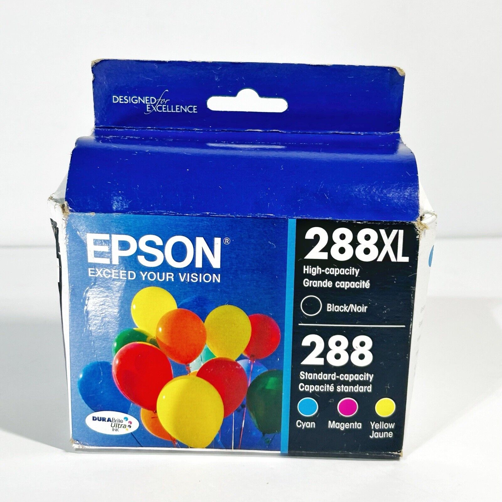 Genuine Epson 288XL Black & 288 Color Ink Cartridges 4-Pack Combo 08/2020