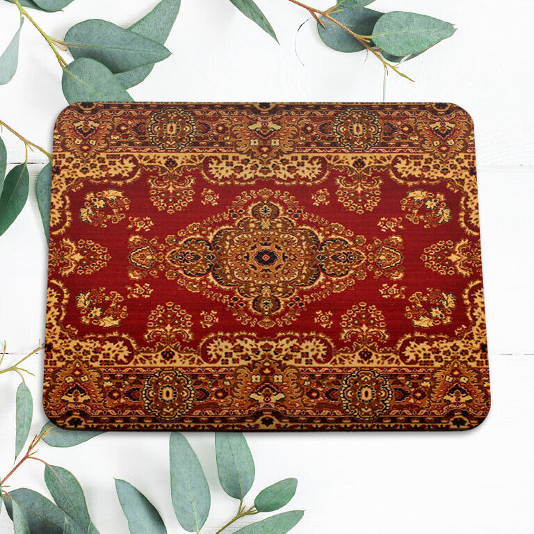Vintage Old Persian Carpet Rug Mouse Pad Mat Office Desk Table Accessory Gift