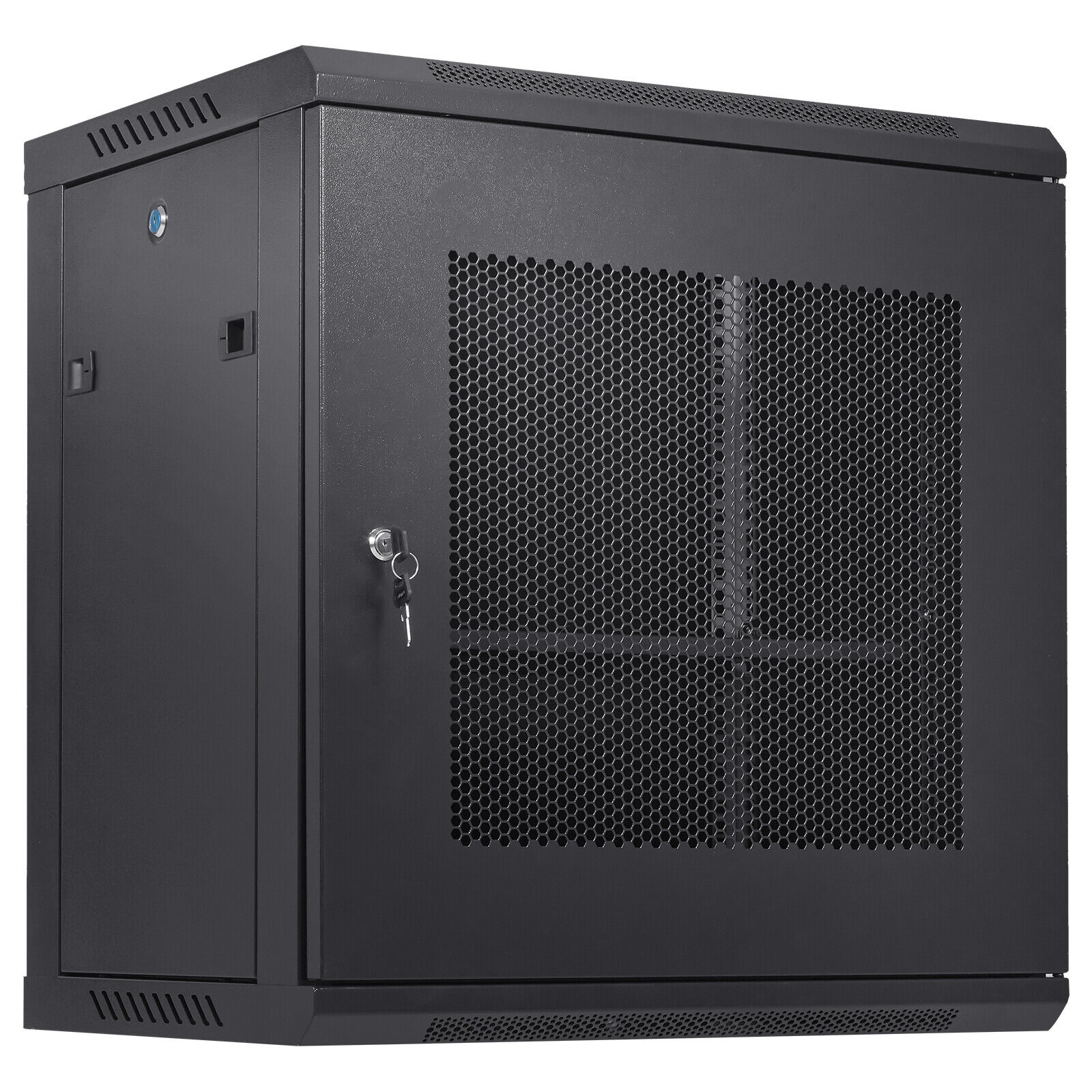 VEVOR 12U Wall Mount Network Server Rack Cabinet Enclosure 15.5'' Deep Door Lock