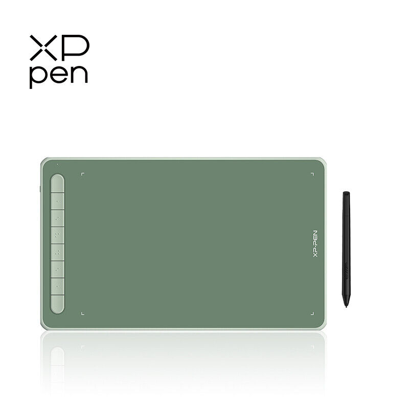 Xp-pen Deco L Drawing Graphics Tablet X3 Stylus 60° Tilt 8 Shortcut Keys Green
