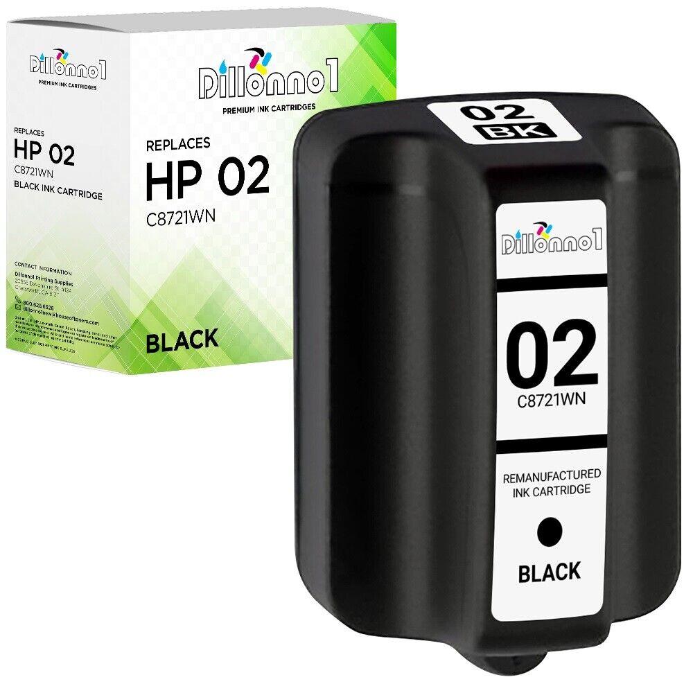 For HP 02 Black Ink Cartridge for HP Photosmart Series