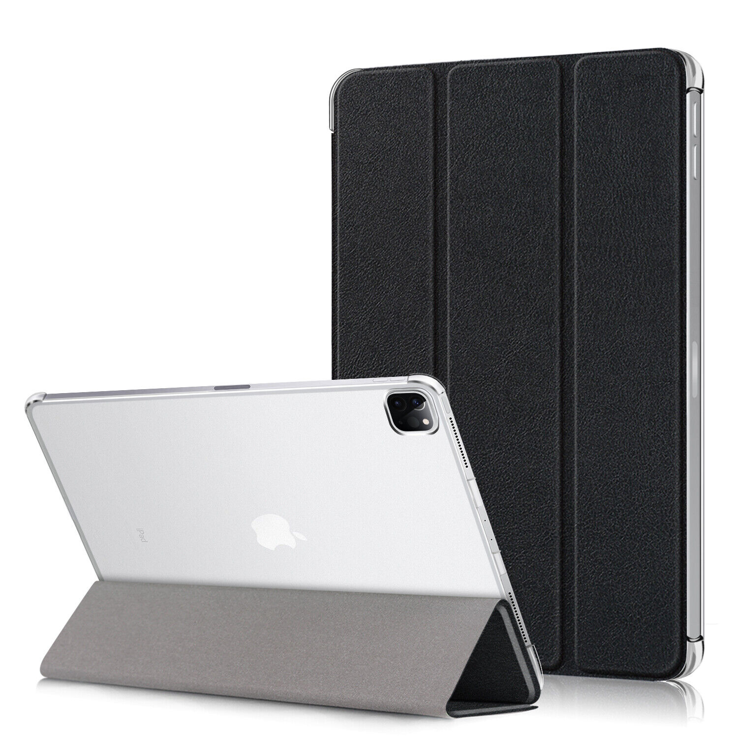For iPad Pro 12.9-Inch (4th Generation 2020 Model) Folio Smart Case Cover+ Glass