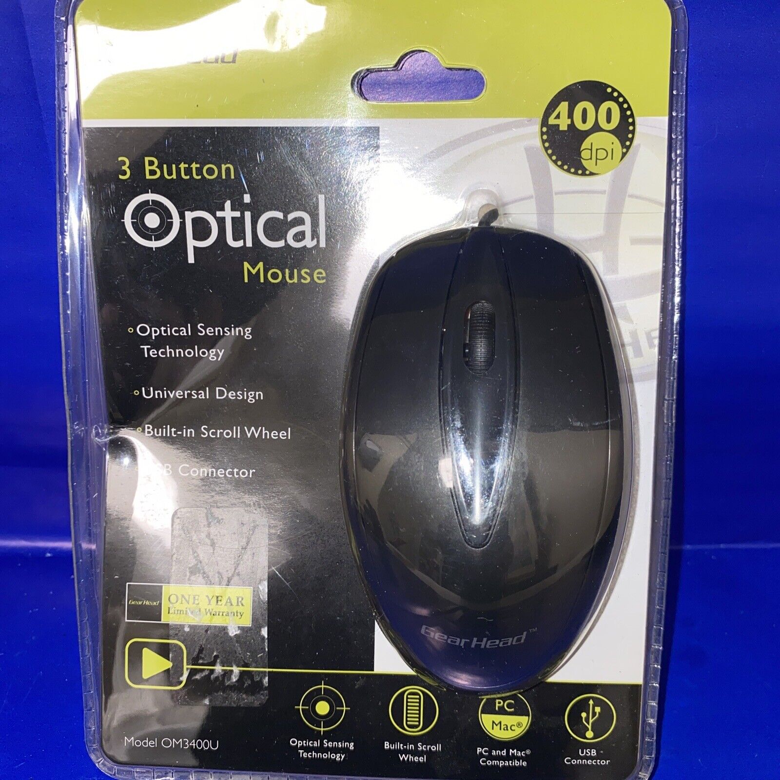 Gear Head Optical Mouse bluetooth Wireless MAC Computers NEW
