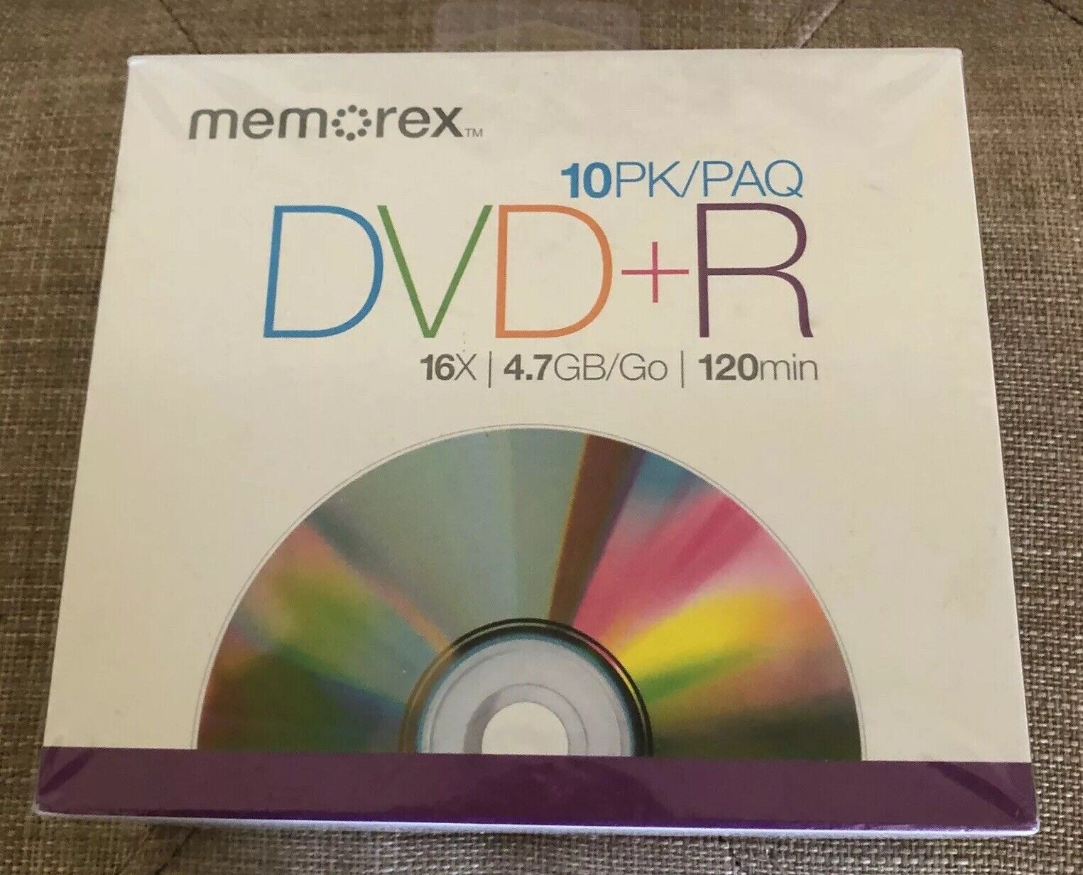 Memorex DVD+R 10Pack 16X 4.7GB 120min. NEW Sealed Package.