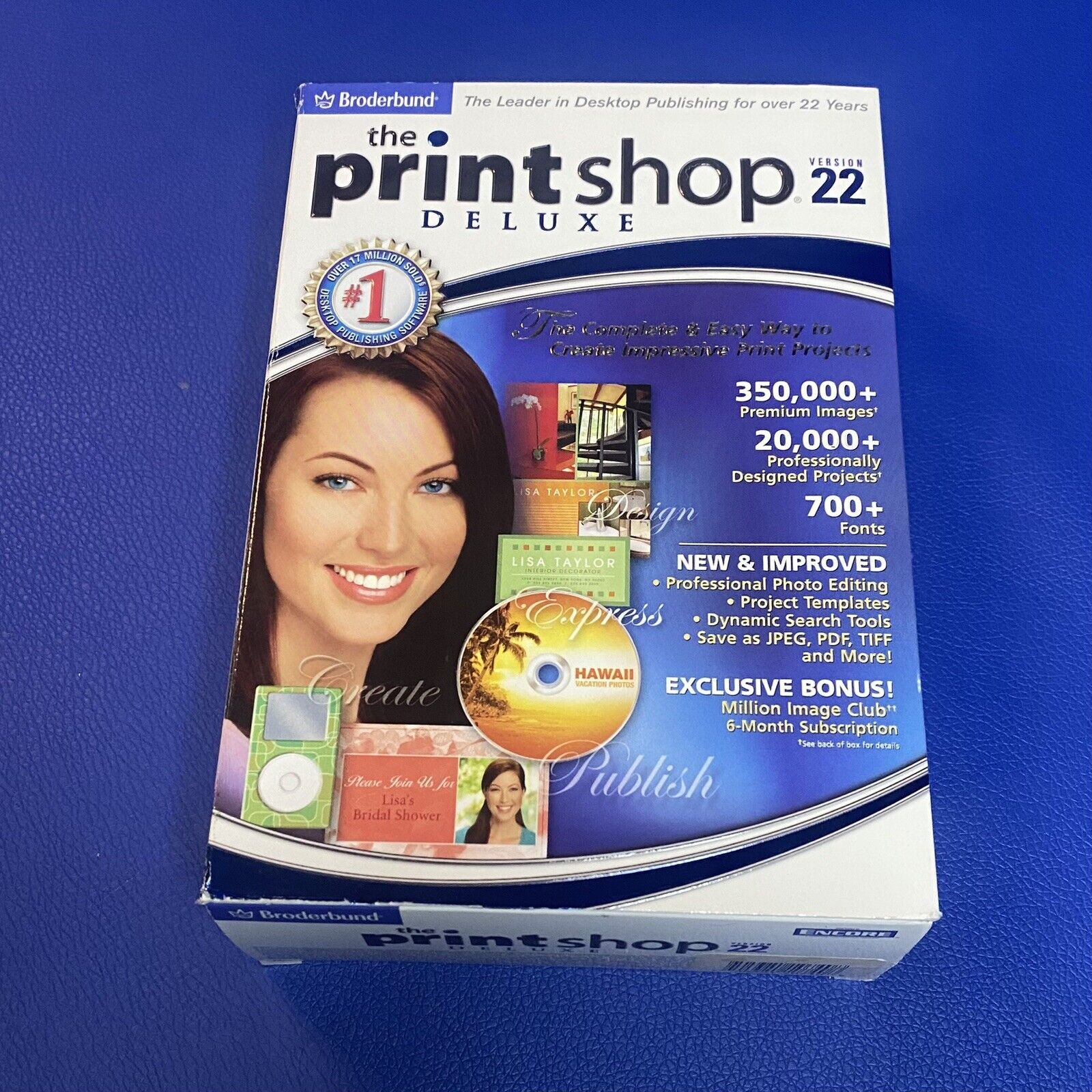 Broderbund The Print Shop Version 22 Deluxe - Manual + 4 CDs Windows