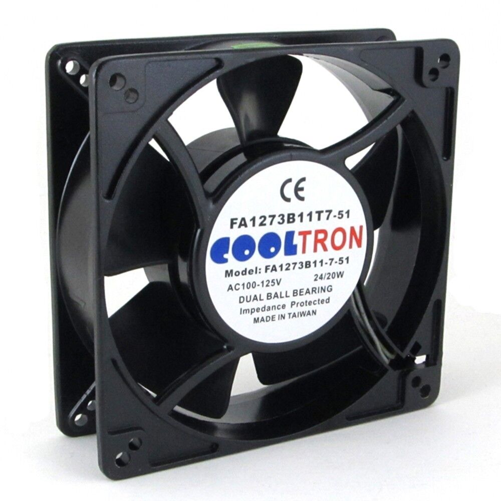 110V / 115V / 120V AC Cooling Fan. 127mm x 38mm HS (HS1273A)