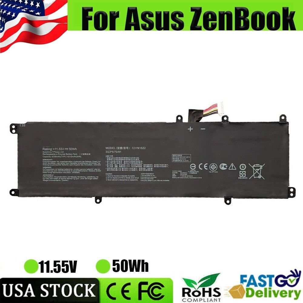 ✅C31N1622 Battery For Asus ZenBooK UX3430UA UX430UA UX530UQ UX530UX Series 50Wh
