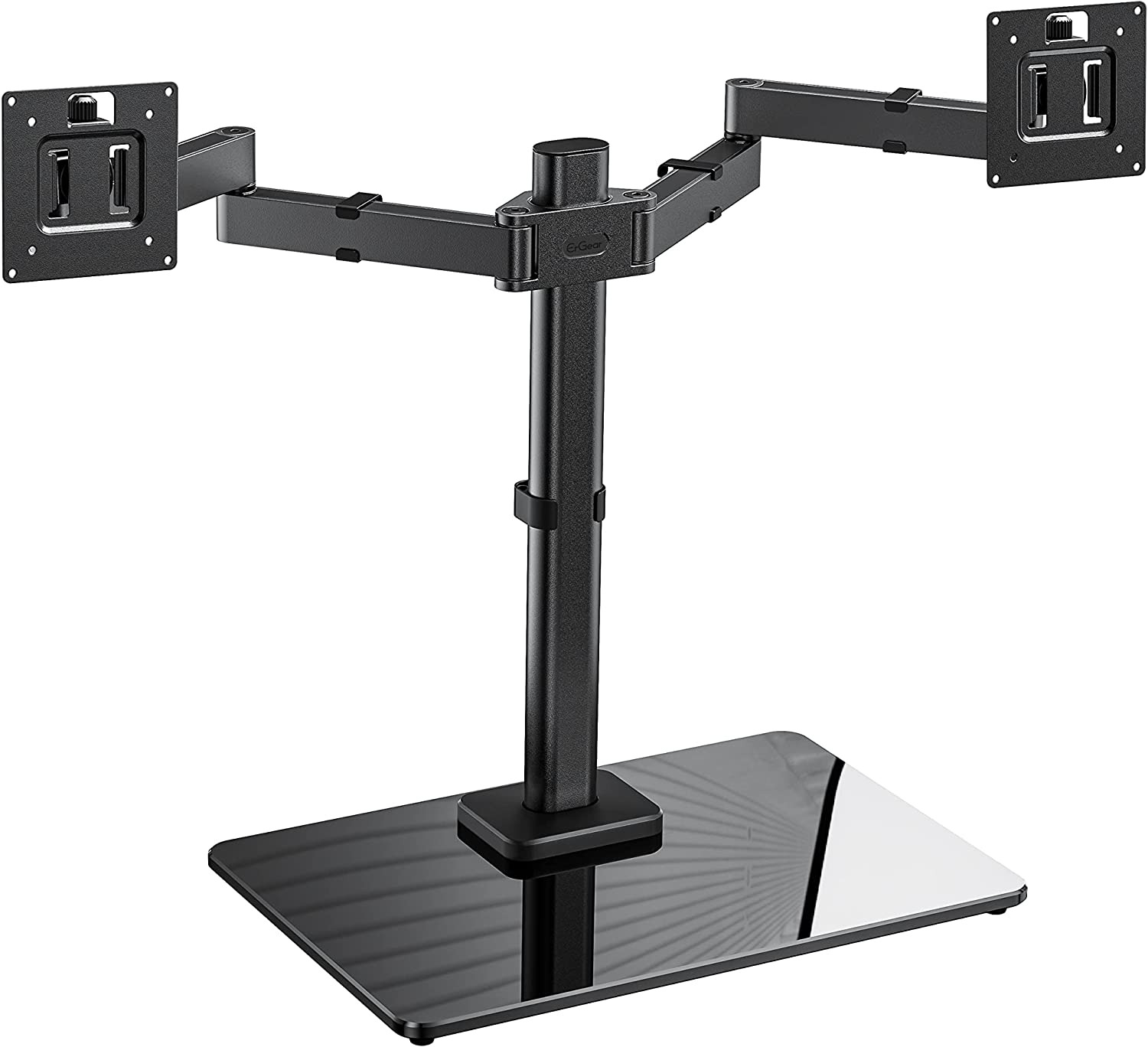 Freestanding Dual Monitor Stand, Monitor Mounts for 13 to 32 Inches Computer Scr