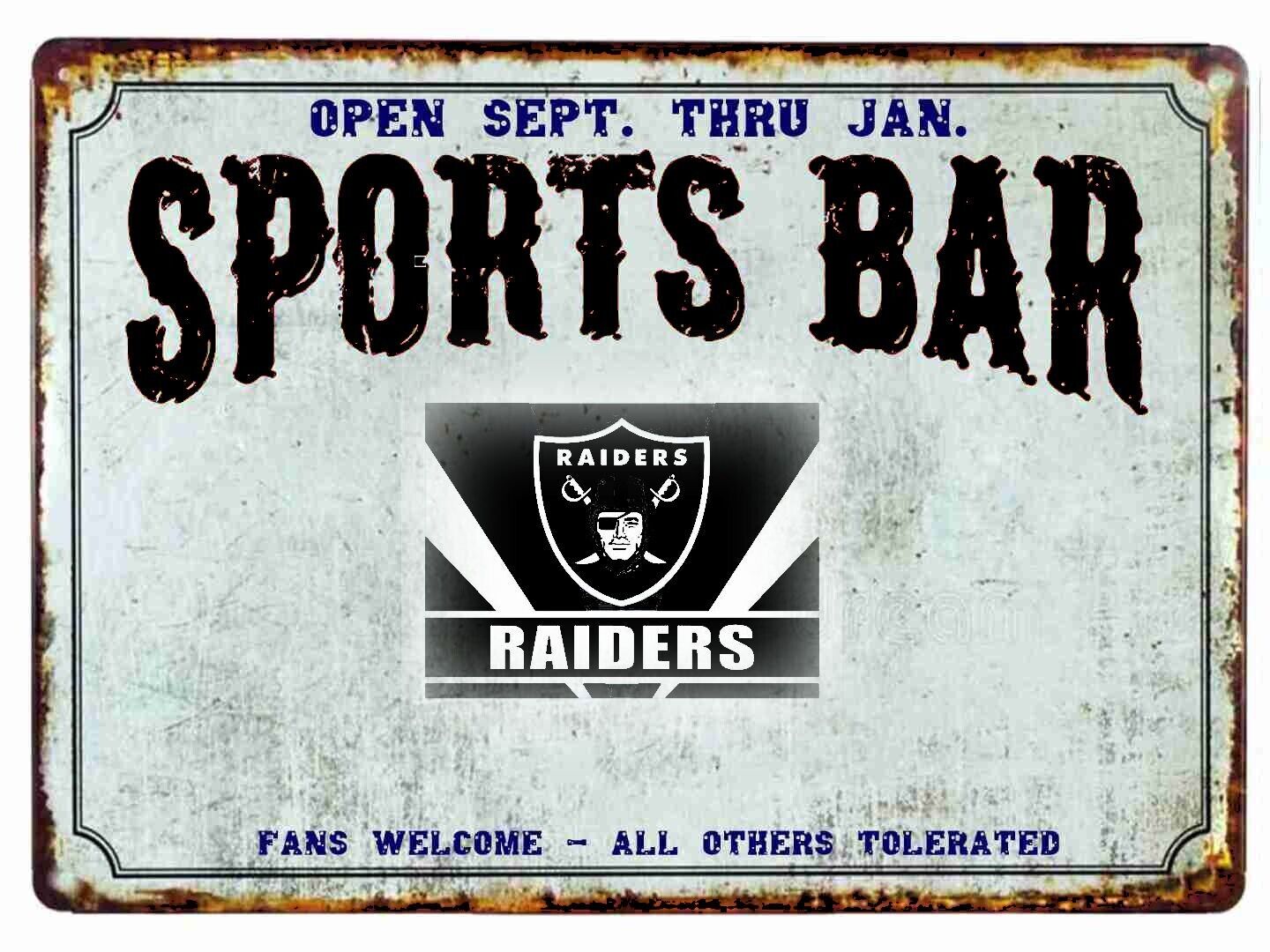 Las Vegas Raiders Sports Fans Welcome Mouse Pad Tin Sign Art On Mousepad