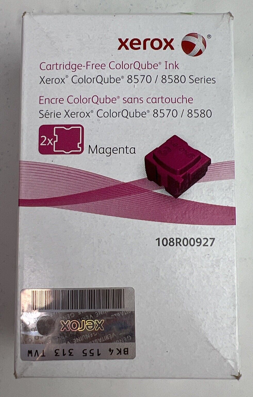 Genuine Xerox 8570 / 8580 Magenta Solid Ink ColorQube 108R00927 2 Cubes
