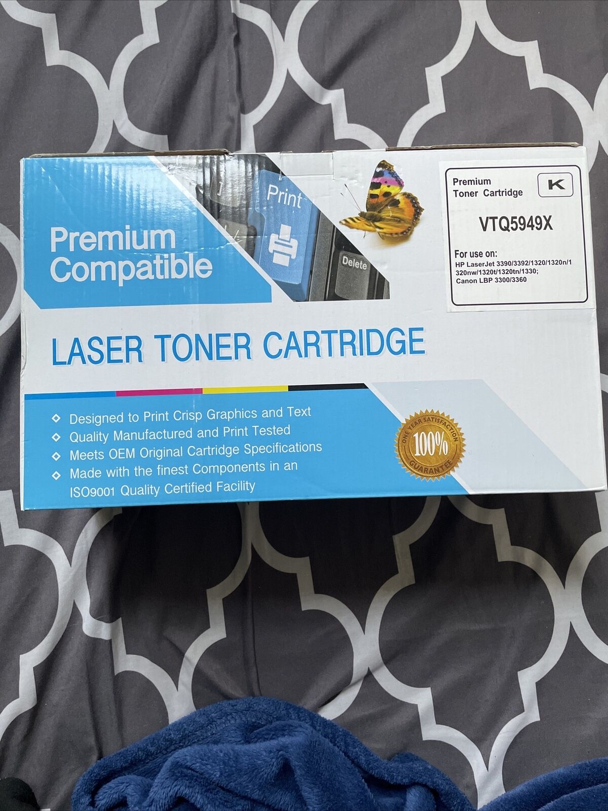 3 Units Of VTQ5949X premium laser toner cartridge HP Laser Jet 3390/3392/1320