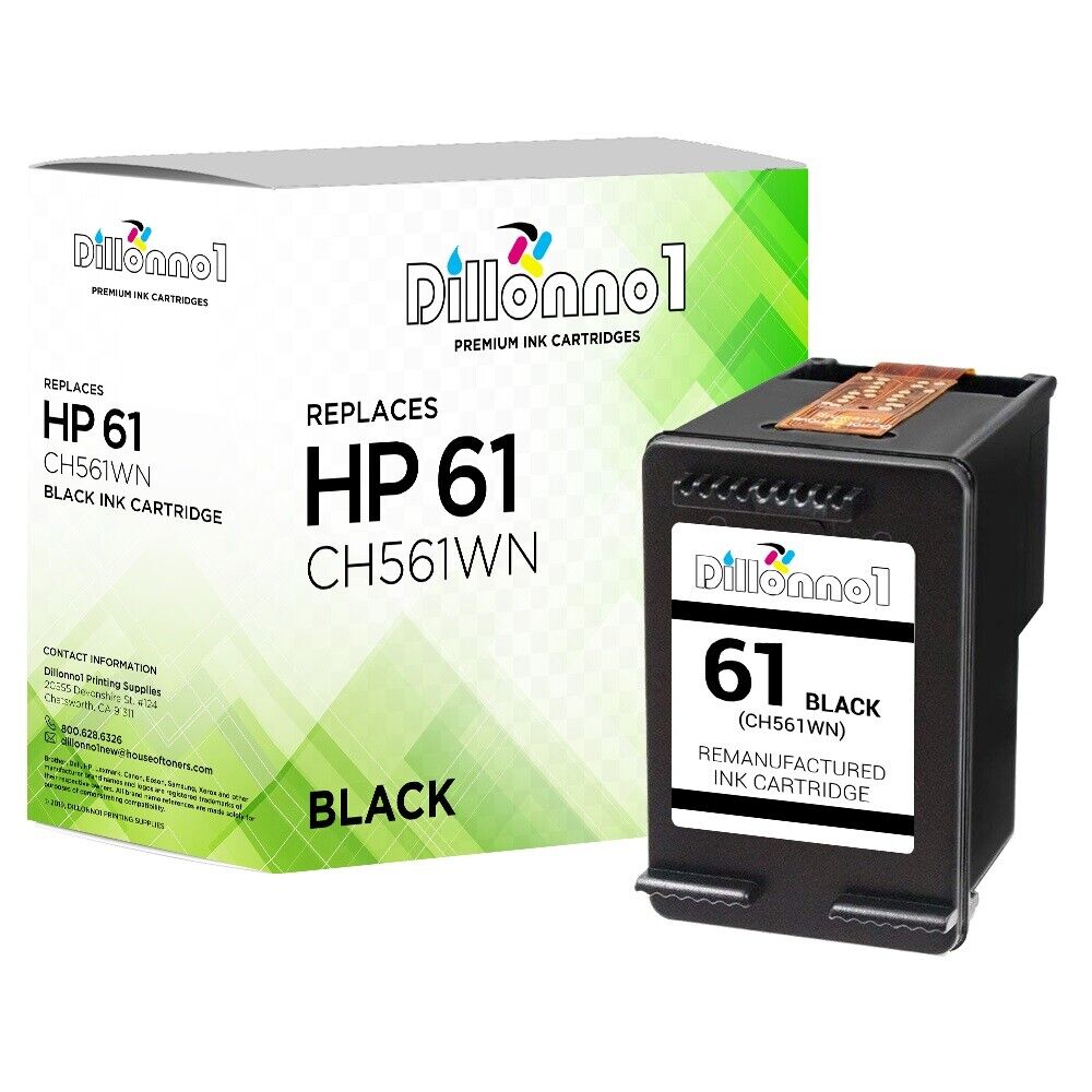 Replacement for HP 61 Ink Cartridge 1-Black Deskjet 3000 3050 3050A 3054A 