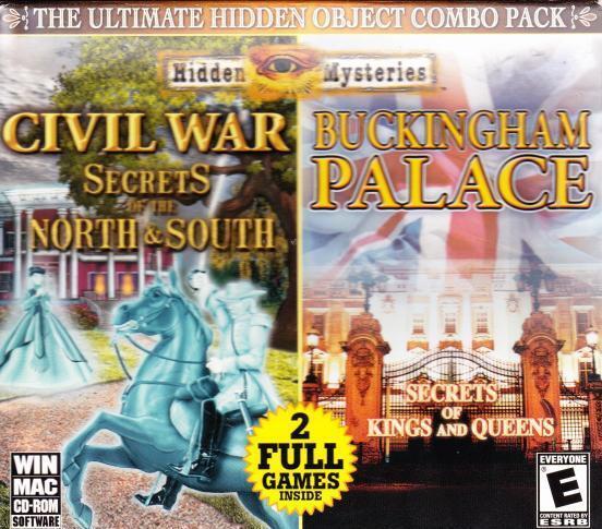Hidden Mysteries: Civil War & Buckingham Palace PC CD hidden object puzzle games