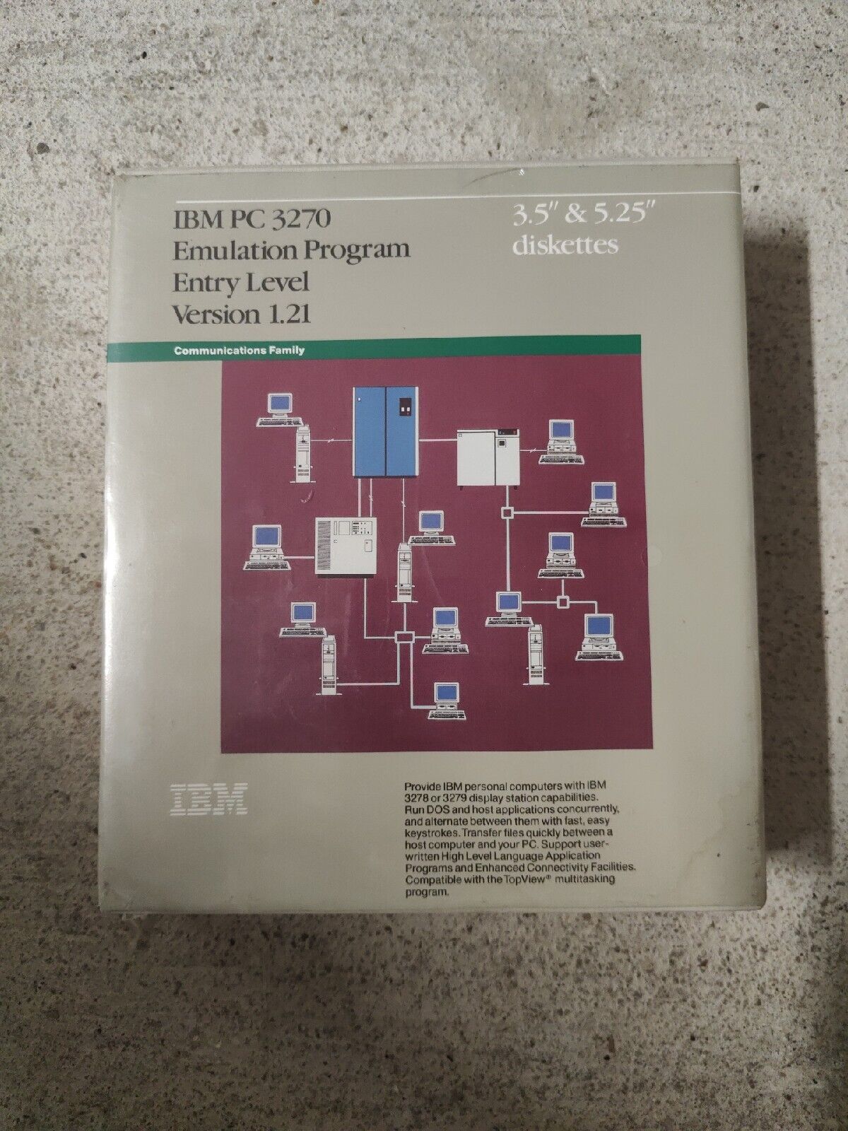 IBM PC 3270 Emulation Program Entry Level Version 1.21 w/ Diskettes 3.5\