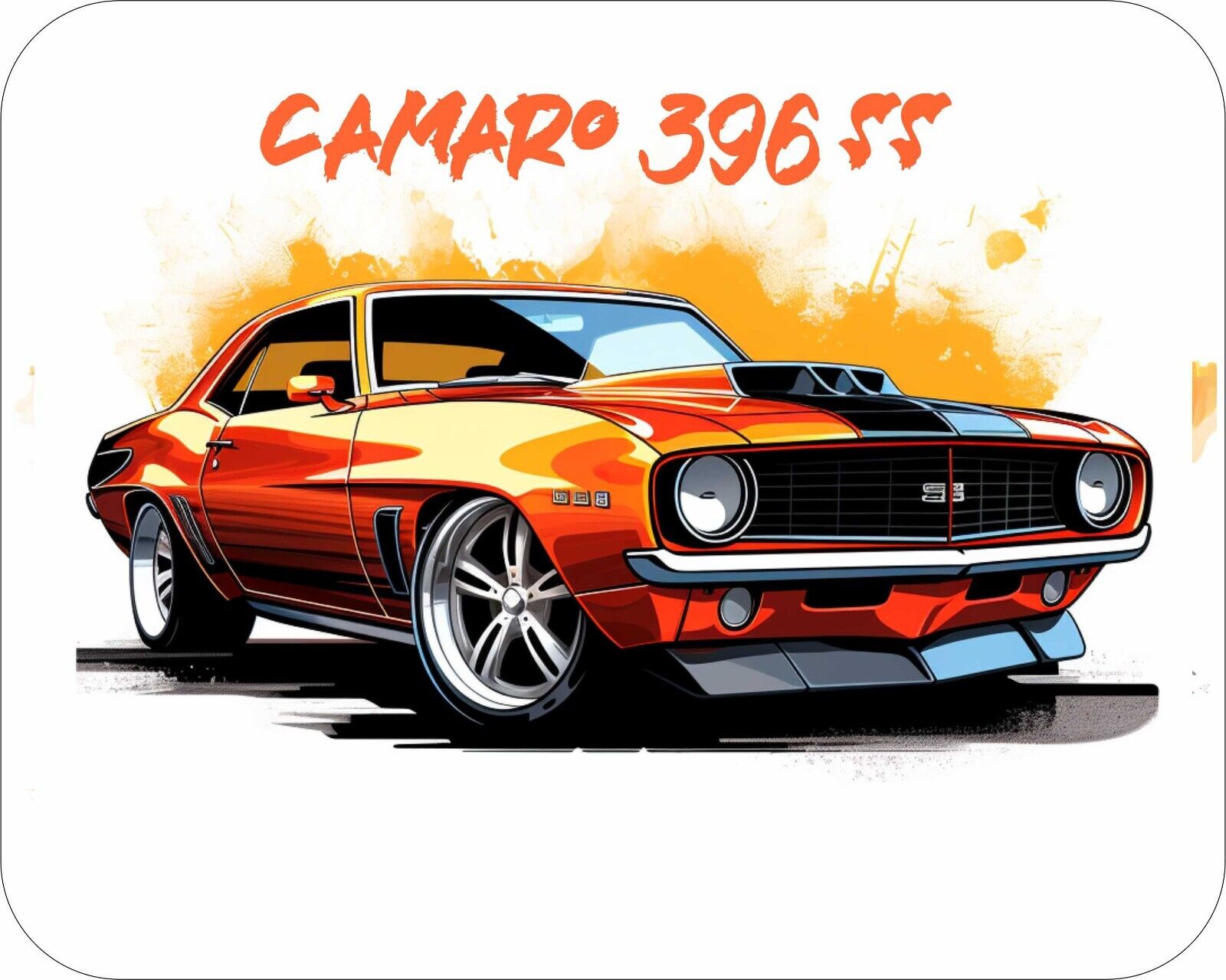 Chevy Camaro SS Mouse Pad VINTAGE Classic Art Paintings 7 3/4  x 9\