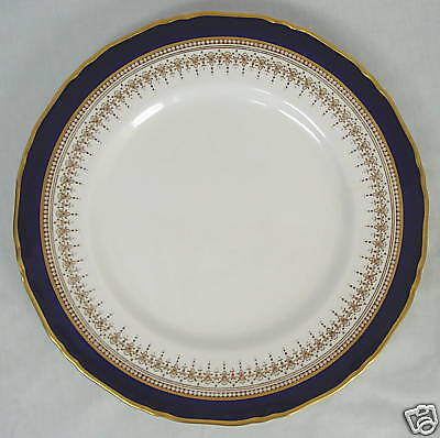 Royal Worcester China Regency Cobalt Blue Dinner Plate