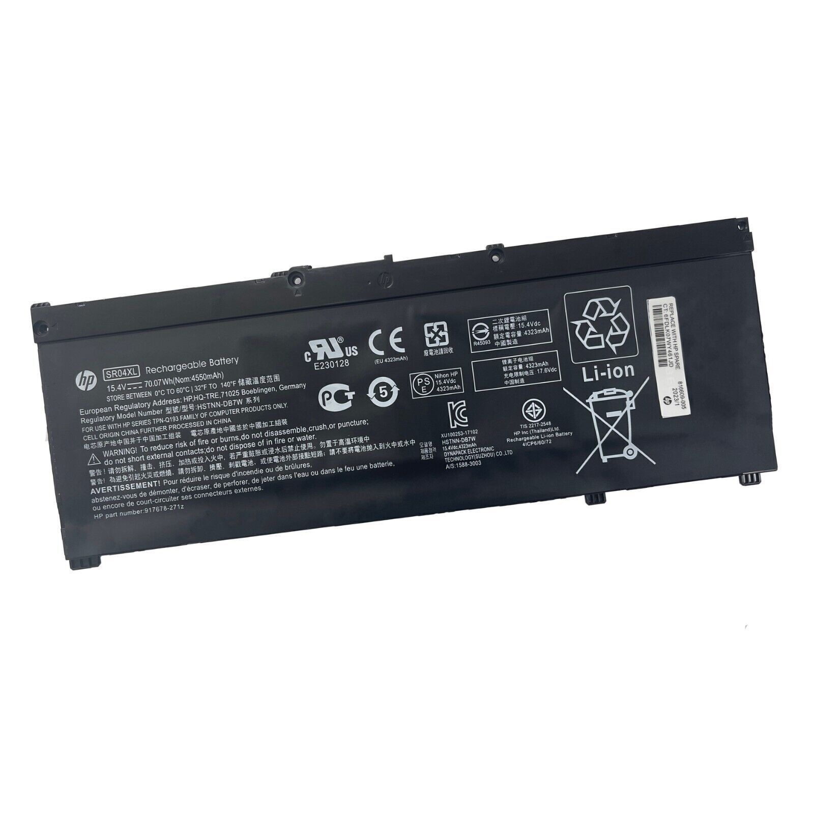 OEM Genuine 70.07Wh SR04XL Battery For HP Pavilion 15-CB 15-CX Omen 15-ce 15-dc