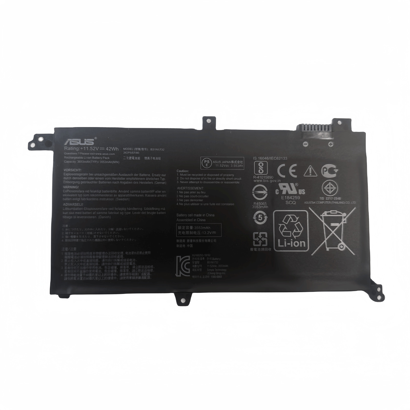 New Genuine B31N1732 Battery for ASUS X430FN VX60G B31BI9H VivoBook S14 S430FA