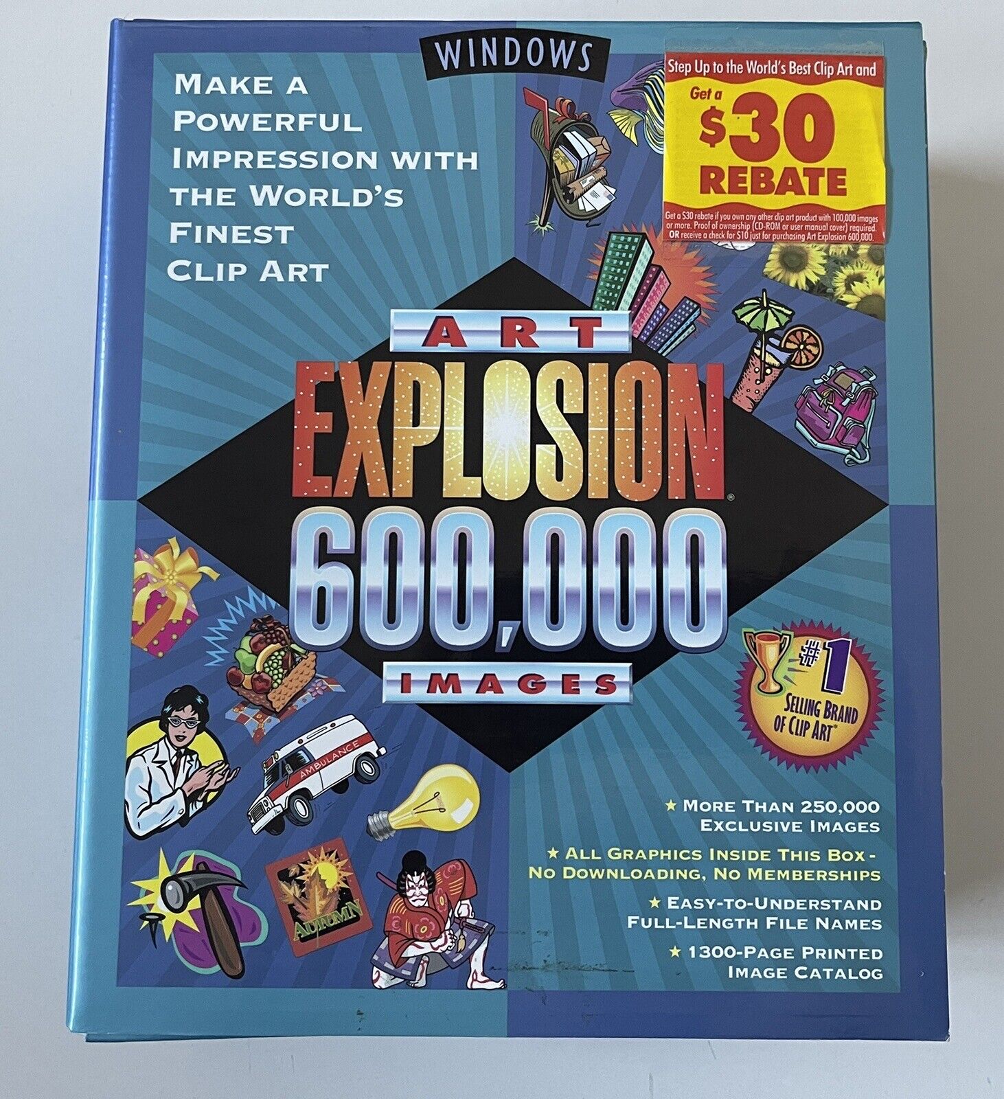 Art Explosion 600,000 Images Clip Art Software 29 CDs Windows. Brand New. Sealed