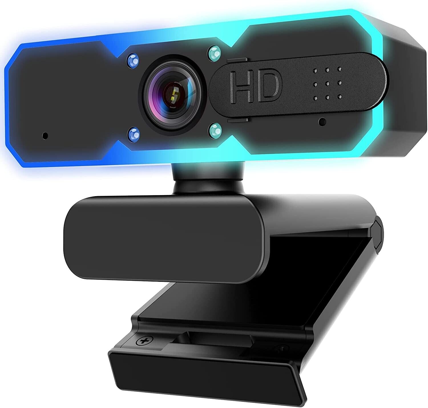 1080P 60FPS Streaming Webcam, Streaming Camera with Microphone and Fill Light,Au