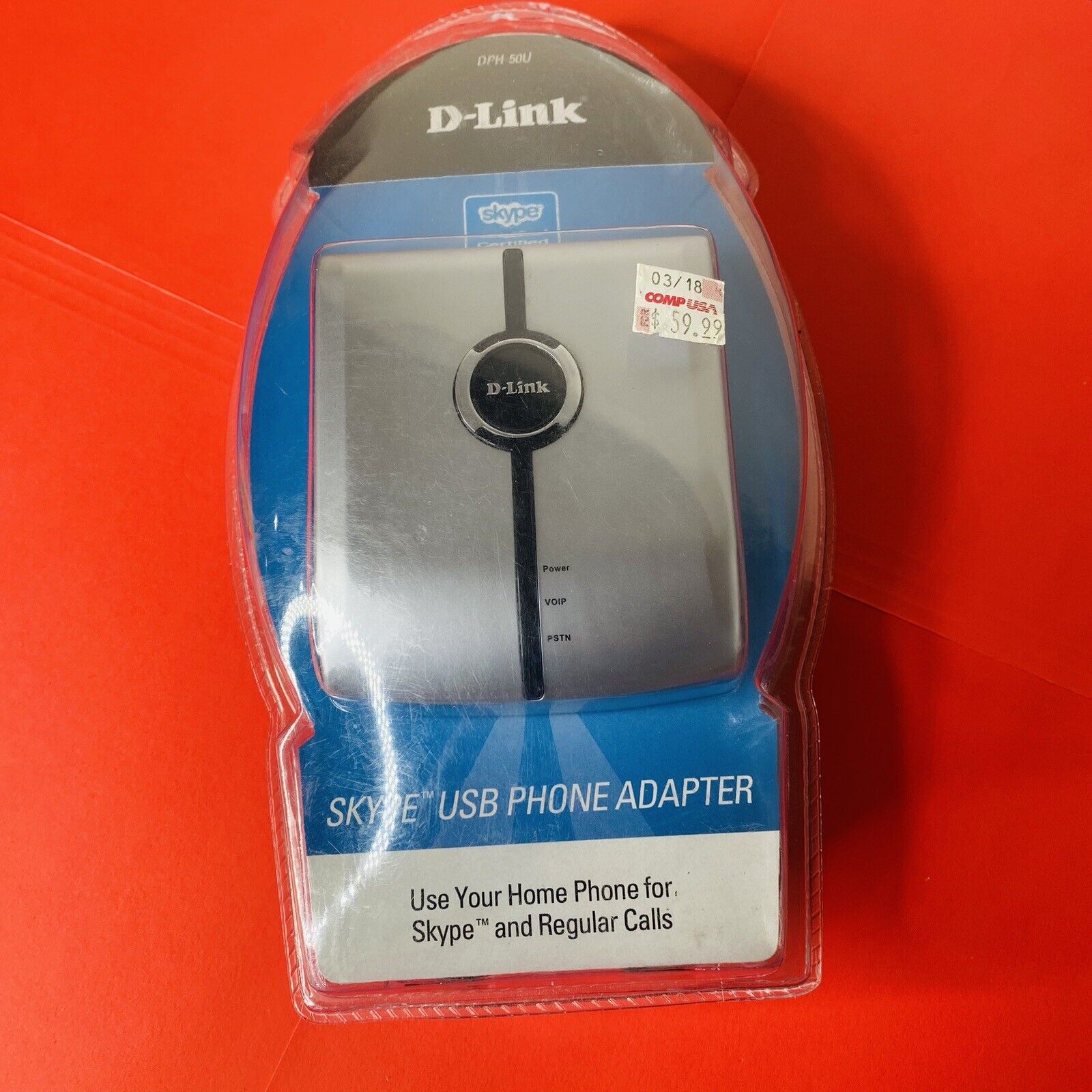 D-Link DPH-50U Skype USB Phone Adapter New Sealed NOS