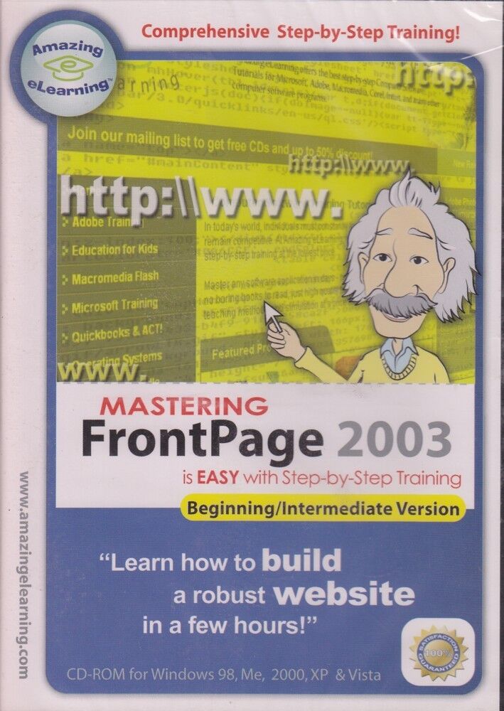 Learn FrontPage 2003 Tutorial Software (a great way to learn the basics)